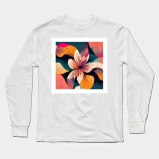 Wonderful  Flower Art Illustration Abstract Pattern Floral roses Long Sleeve T-Shirt